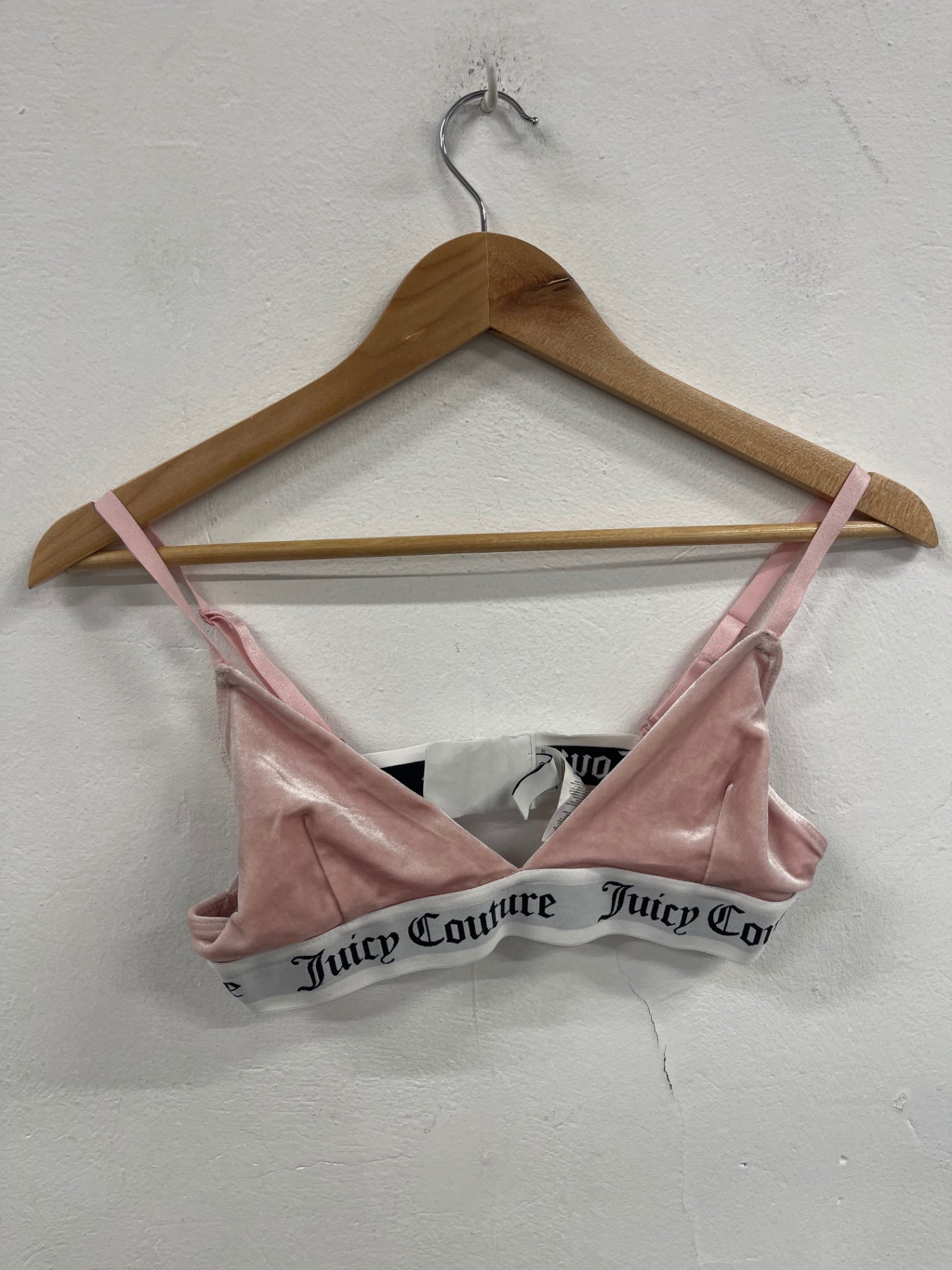 Fabulous Juicy Couture rose velour Bra UkM Pink Y2K SA514