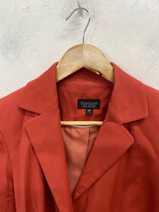 Lovely burnt orange Topshop blazer UK 12 AO001