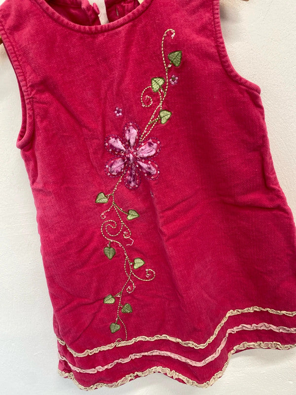 Stunning children’s girls beetlejuice pink dress floral uk 4 years EL001