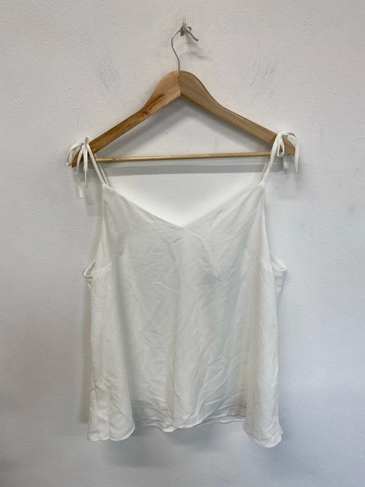 River Island Stylish White Cami Top UK 18 RM002