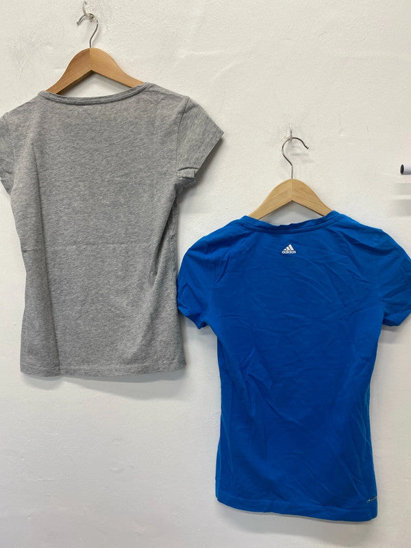 Fabulous duo of women’s Adidas gym t shirts UkXS #4 GK002