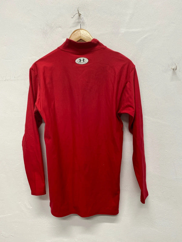 Classic men’s Underarmour Red high neck cold gear top UkXL LD003