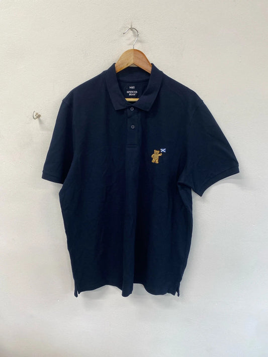 Classic M&S navy polo Spencer Bear XXL LD003