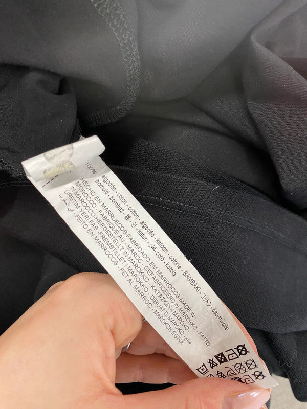 Lovely Zara black blouse with collar cuffed sleeved UK M JB001