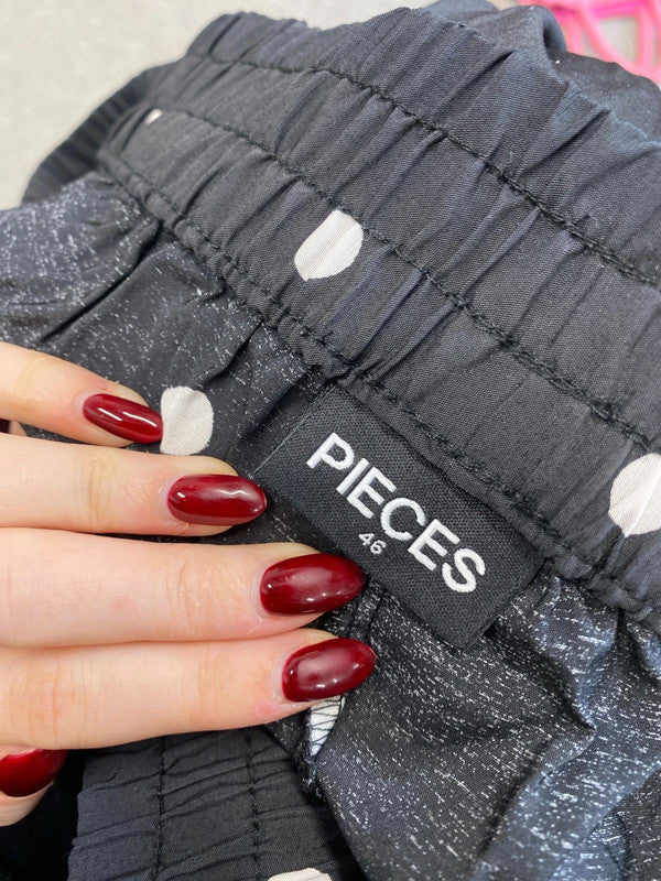 Lovely pieces curve black white polka trousers UK 18 LB010