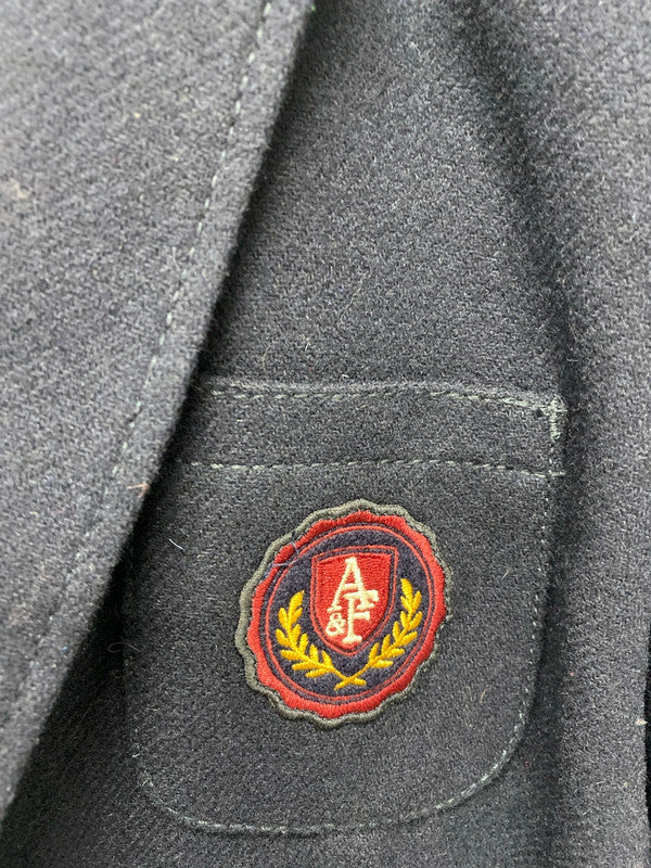 Super 3/4 sleeve wool blend blazer by Abercrombie & Fitch UkL navy AO001