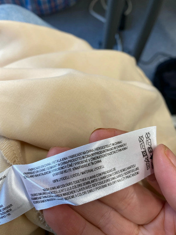 Fabulous Champagne gold oversized slip midi dress UK6/8 Primark MB001