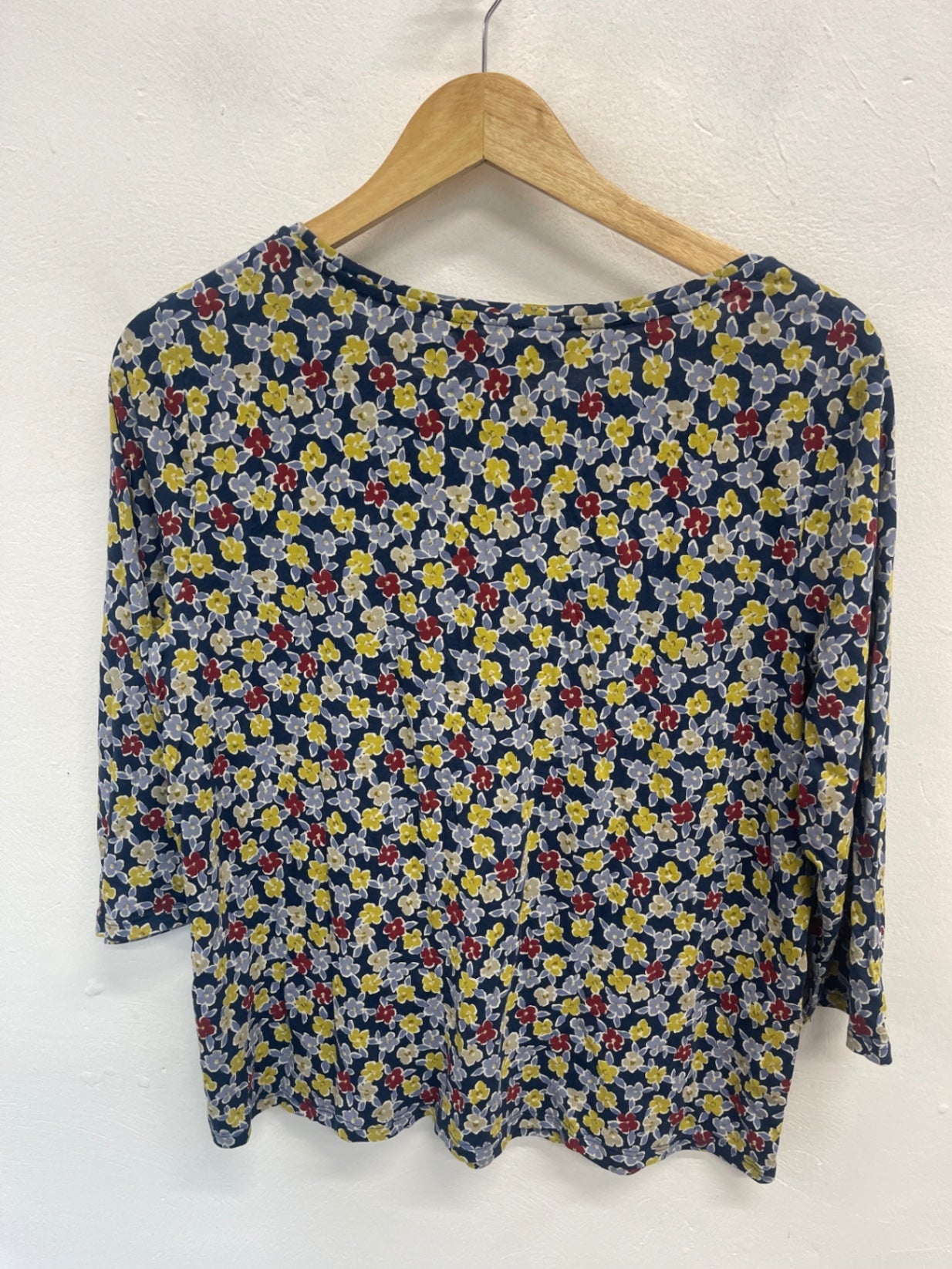 Fabulous Seasalt Cornwall 3/4 apple tree uk14 Navy floral JG589
