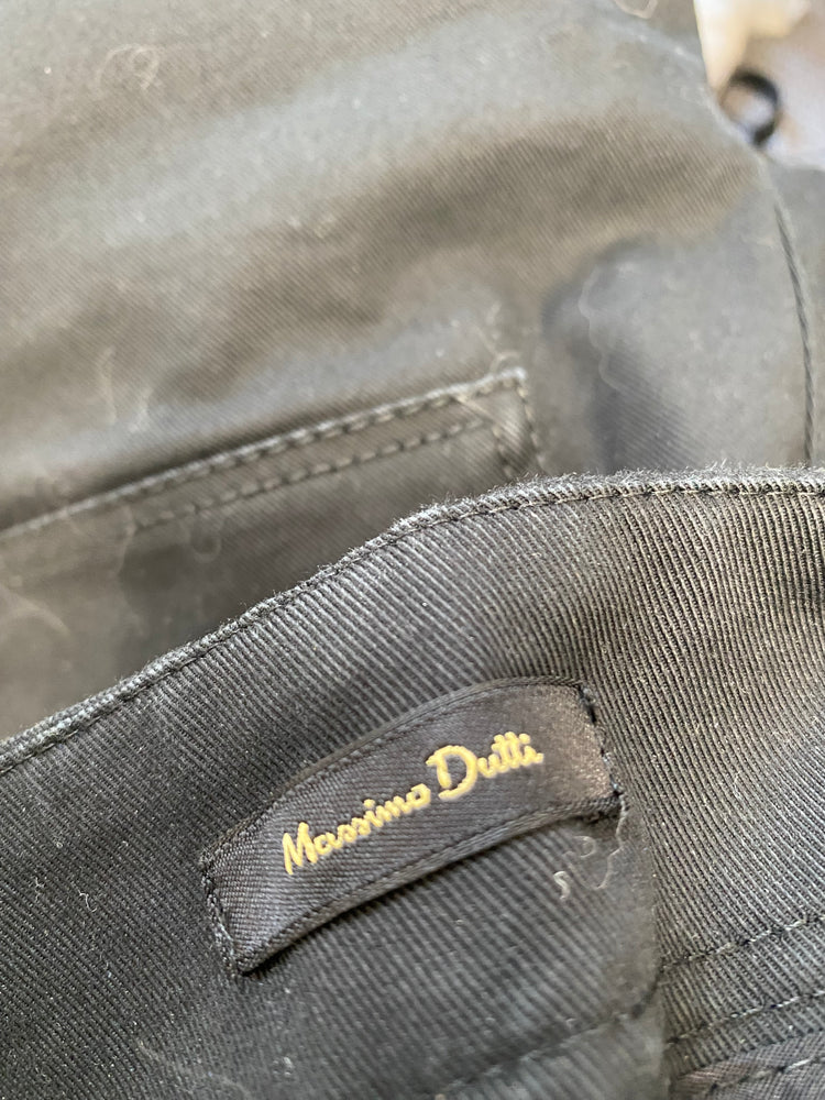 Fabulous Massimo Dutti Black Cotton linen trousers Uk10/12 SS002