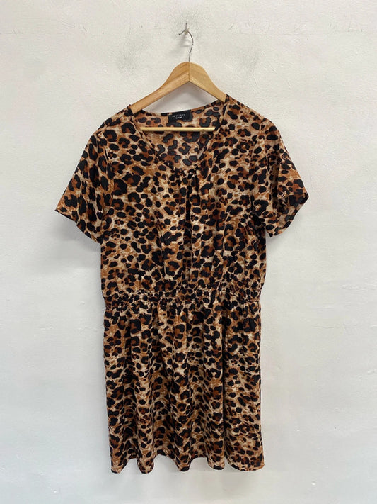 Fabulous leopard print tunic dress lightweight Uk22 New Look Curves CR002