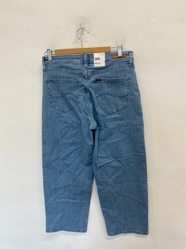 Fabulous Lee wide cropped leg jeans ladies W30 L27  KA001