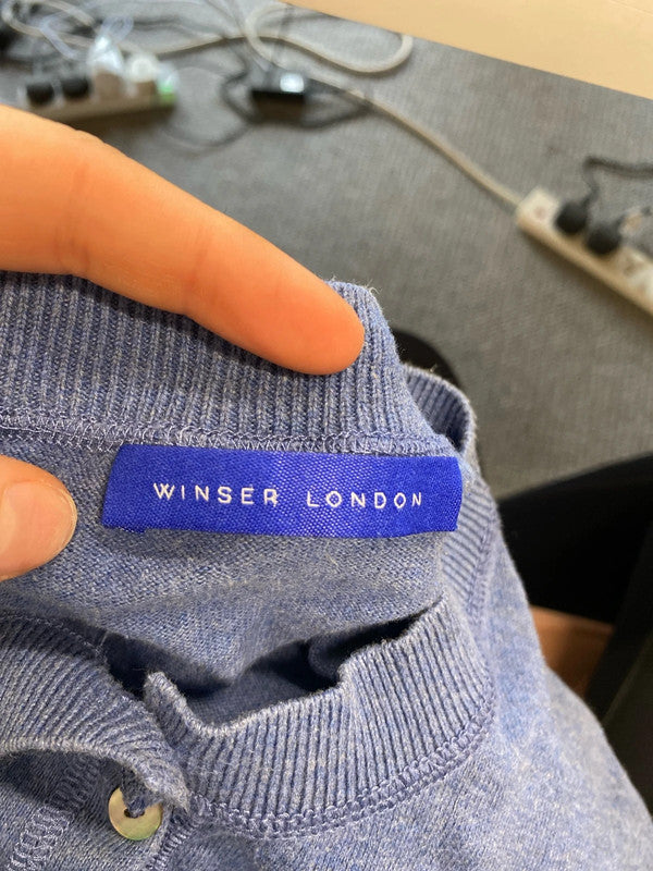 Fabulous Winser London quarter button up sweatshirt uk 6 KD001