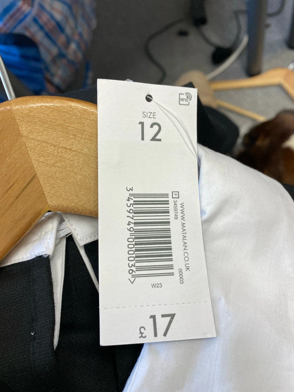 Fabulous Et Vous classic collared dress Uk12 Wednesday Adams’s AO001