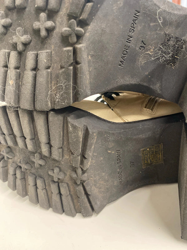 Fabulous Free People Dylan Cream Leather boots Uk4 SS002