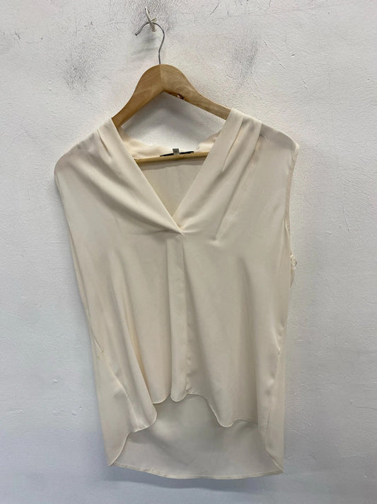 Lovely next cream semi sheer cami top UK 14 AO001