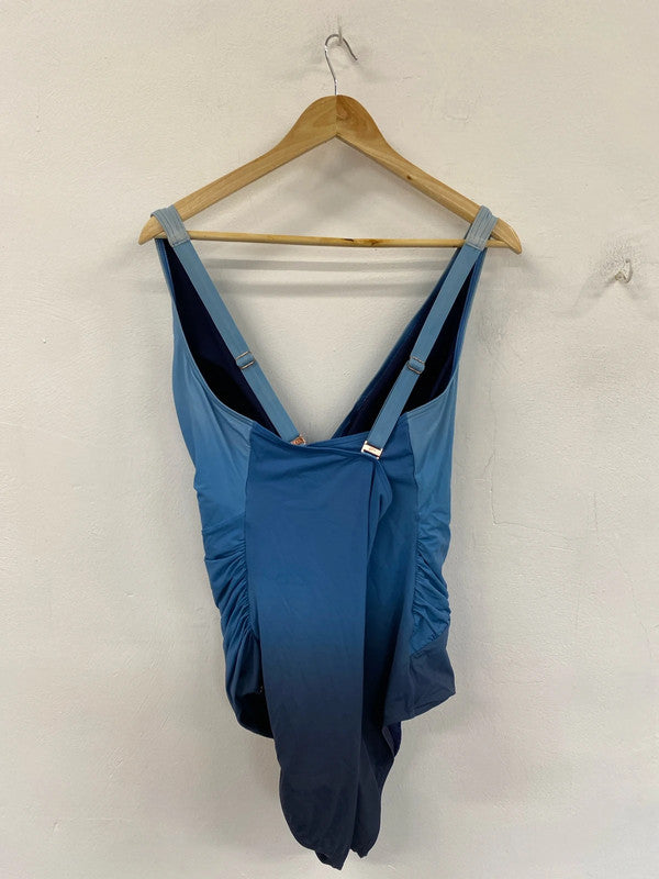 Fabulous Tu blue one piece swimsuit uk 24 NC001