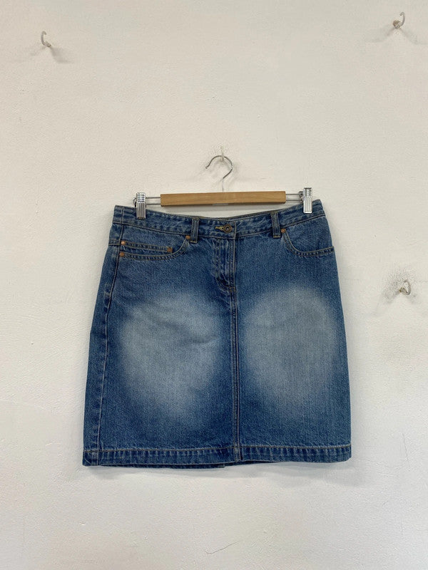 Cherokee Fabulous Denim Mini Skirt UK 10 SW001