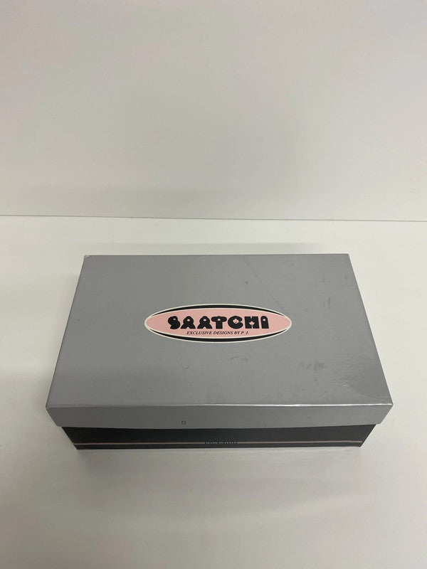 Saatchi Glamorous Silver Iridescent Mesh Heels UK 6 KM005