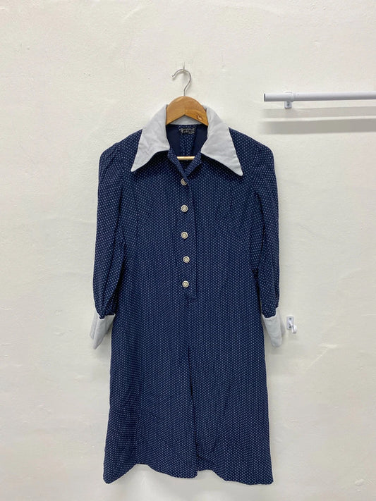 Fabulous vintage dress by Goni Genova nautical vibes Uk12/14 LB001