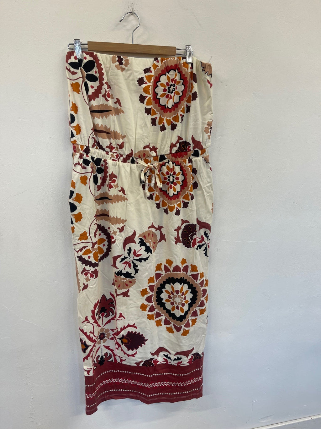 Fabulous Next summer strapless earthy Dress Uk16 Cream RM531