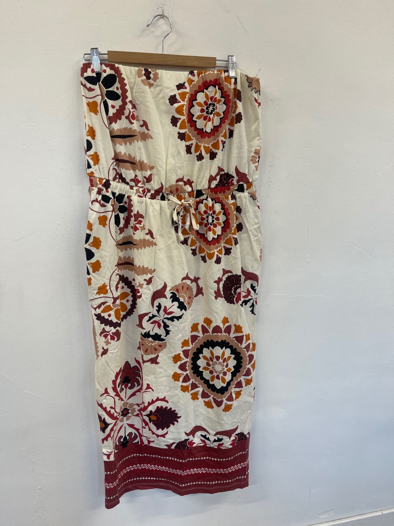 Fabulous Next summer strapless earthy Dress Uk16 Cream RM531
