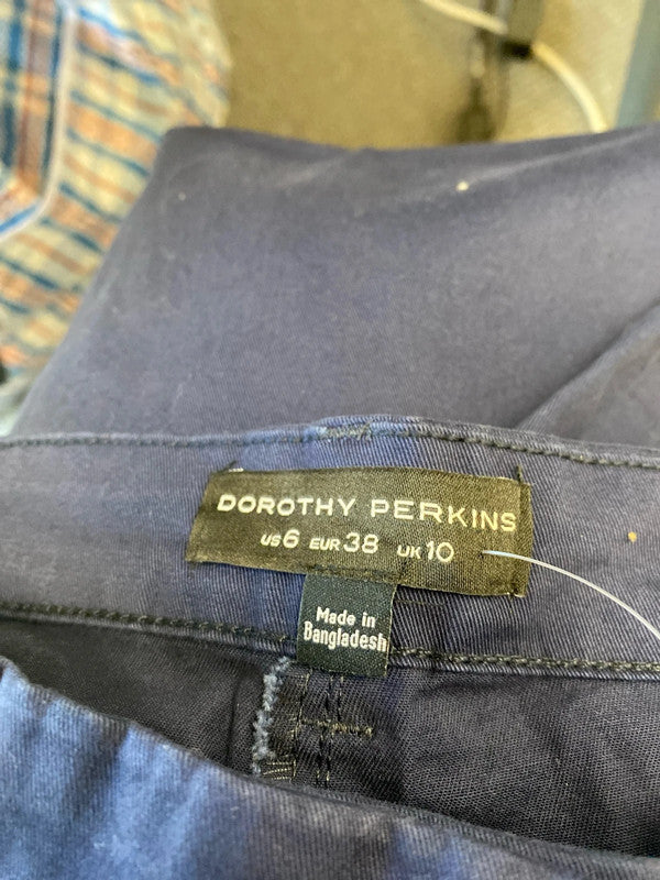 Fabulous Dorothy Perkins navy Blue tapered chinos Uk10 AO001