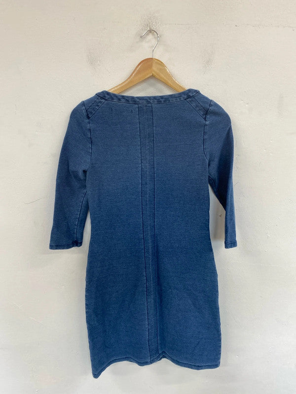 Boden Stylish Blue Denim Mini Dress UK 8 MM005