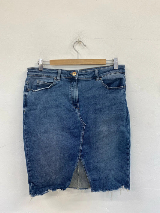 Next Trendy Denim Pencil Skirt UK 14 MD002