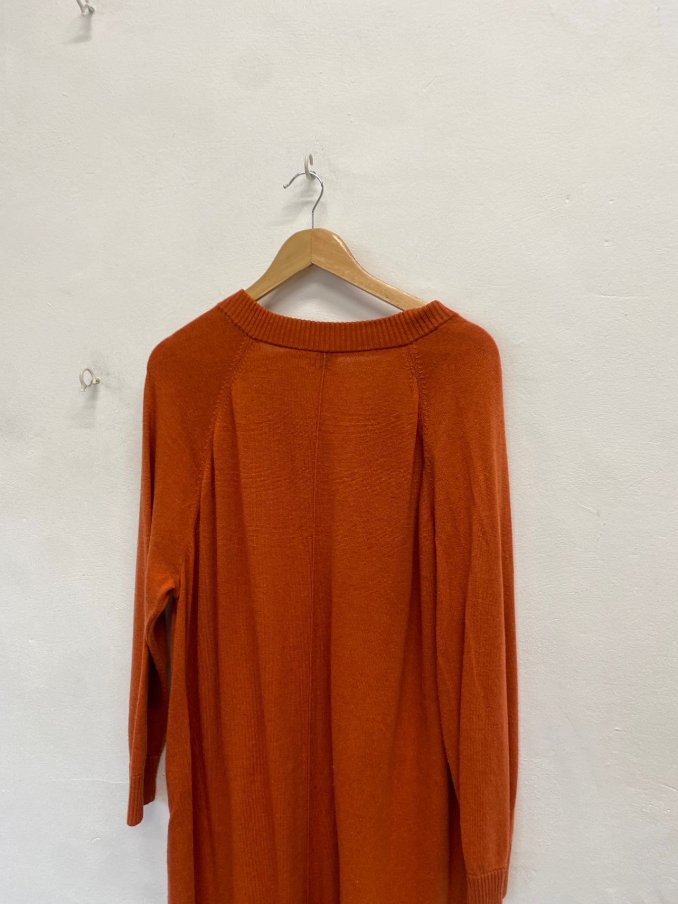 Stunning Kiin Knitted Dress UK 12 Orange wool blend DM561