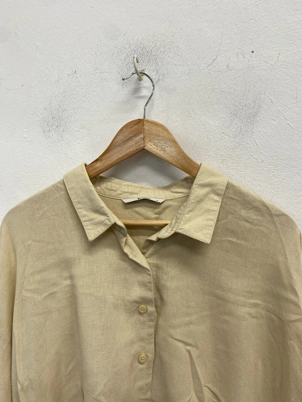 Lovely tu sand shirt linen  UK 18 LG004