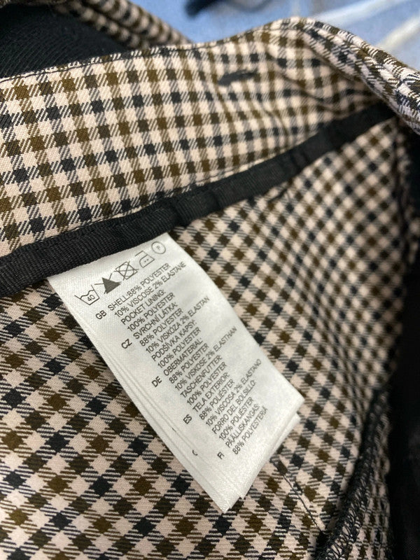 Fabulous Brown checked tailored trousers H&M Uk14 KM003