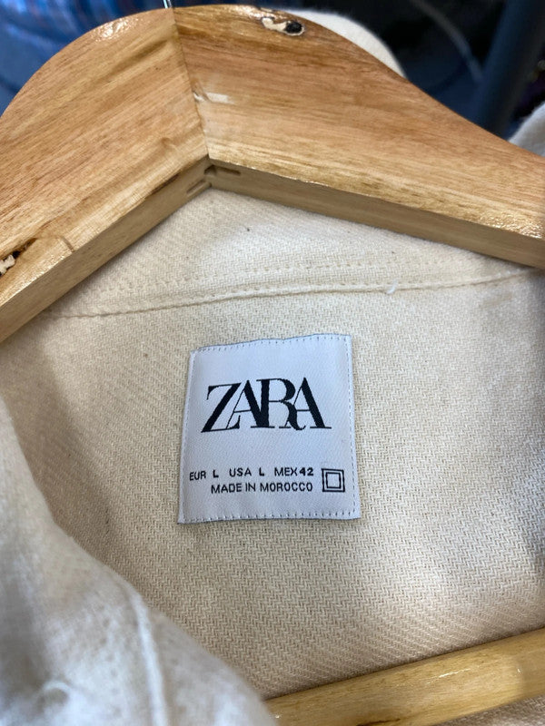 Fabulous super soft Zara loose fit boho shirt UKL cream classic JB001