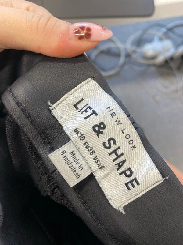 Stunning duo of faux leather black jeans next new look UK 8/10 LK009 #11