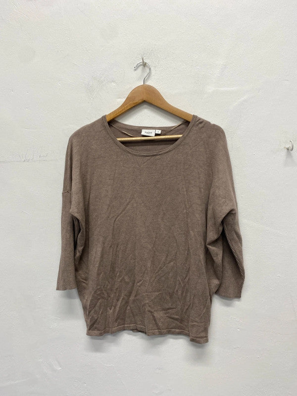Stunning St Tropez neutral brown loose fit knit UkM SR006