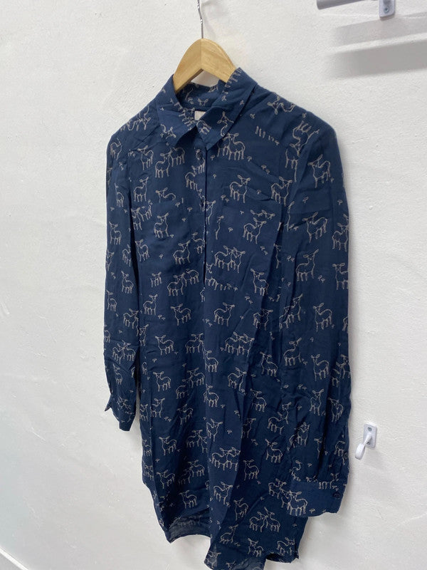 Fabulous Great Plains sheep tunic top semi sheer Uk XS 6-8 AG006