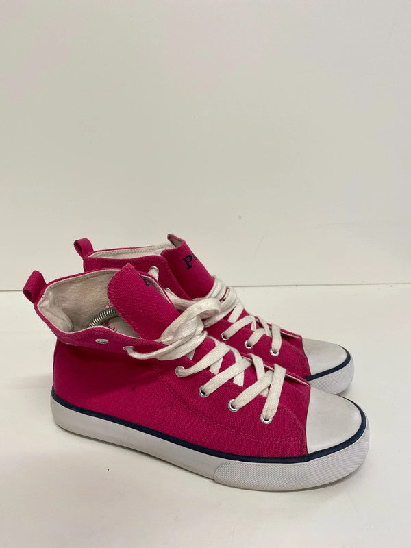 Fabulous Rare hot pink high tops by Polo Ralph Lauren Uk4 MM005