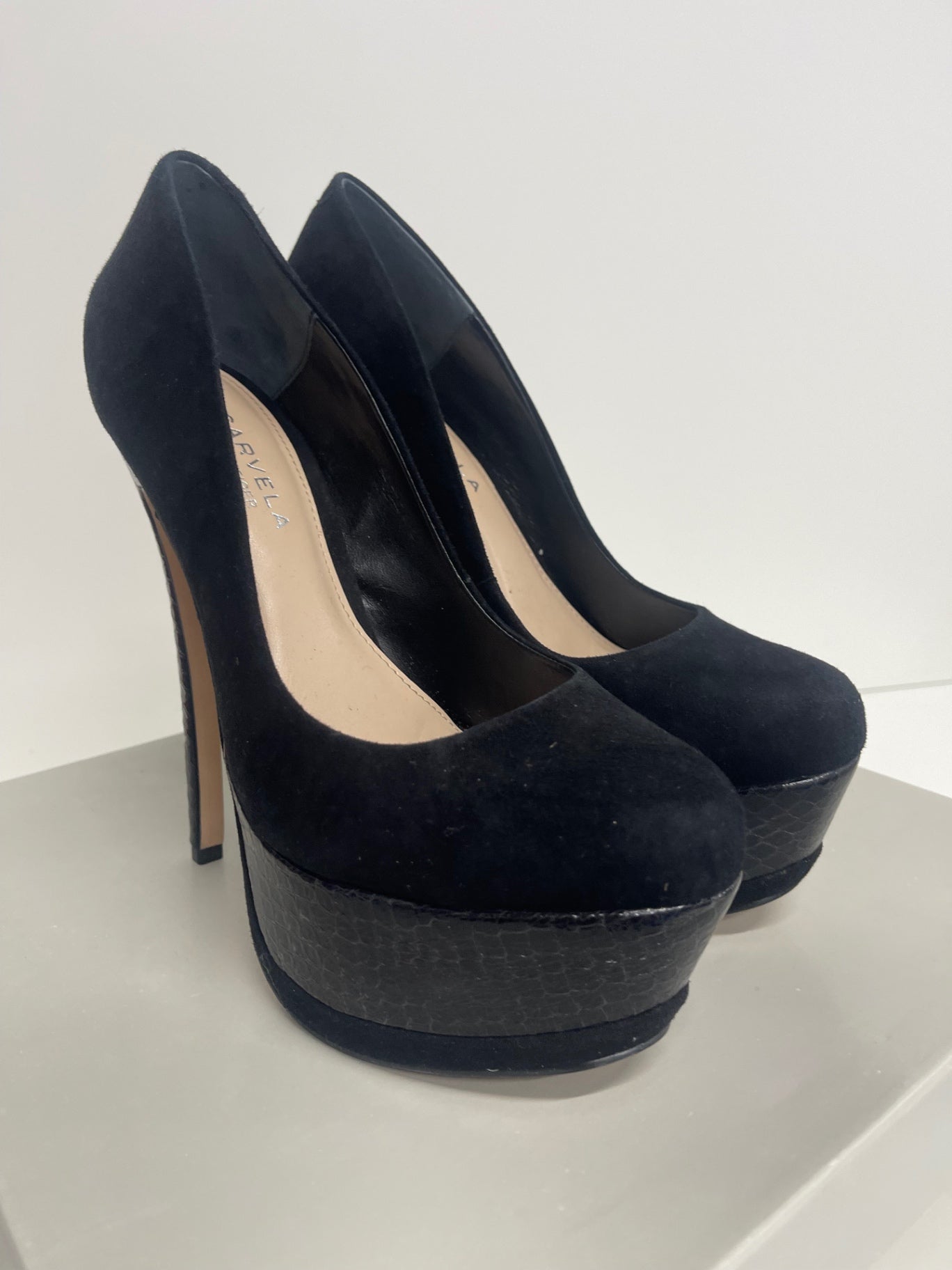 Stunning Carvela by Kurt Geiger super high sexy Heels Uk6 Black PP546