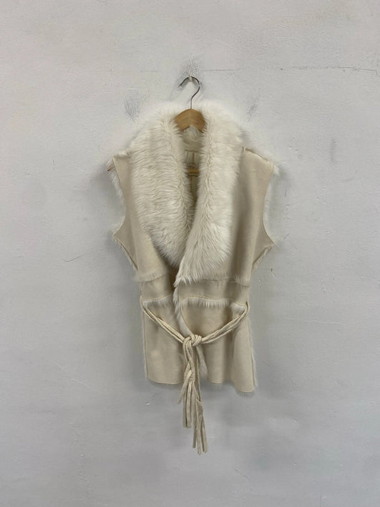 Gorgeous soft faux fur Gilet boho Ibiza chic M&S M RK001