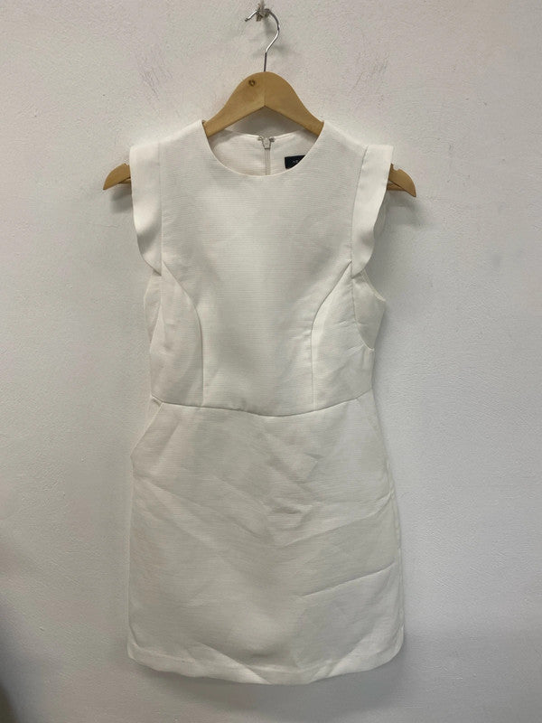 New Look Elegant White Sheath Mini Dress UK 8 LK009