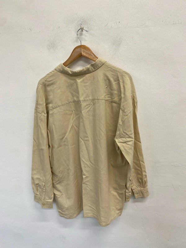 Lovely tu sand shirt linen  UK 18 LG004