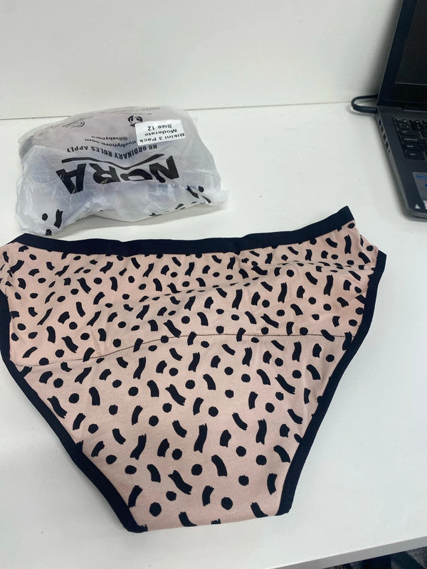 Fabulous Nora Period Pants leopard print Moderate flow pack of 3 New Uk12 MS479