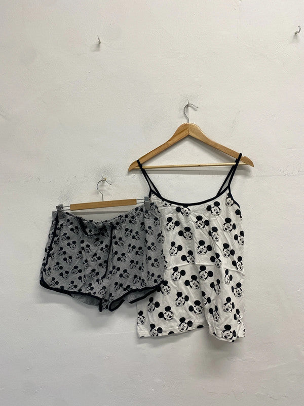Lovely Mickey duo of pyjamas shorts and vest UK 14-16 #7 JW002