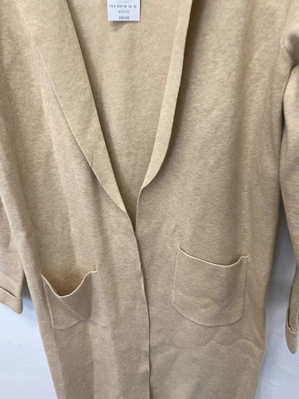 Super classic Coatigan New from Dorothy Perkins oatmeal Uk10 AO001