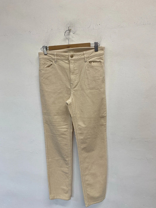 Lovely H&M cream cord trousers UK 16 nwt KM003