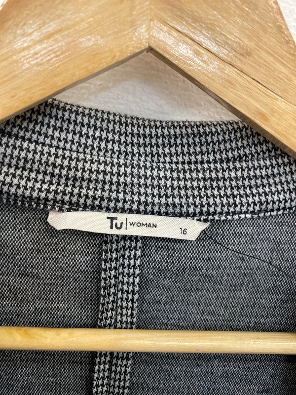 TU Chic Houndstooth Coatigan UK 16 LB010