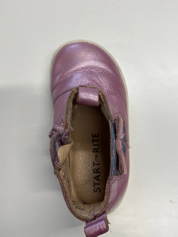 Start-Rite Adorable Purple Metallic Leather Booties Size 4 KM004