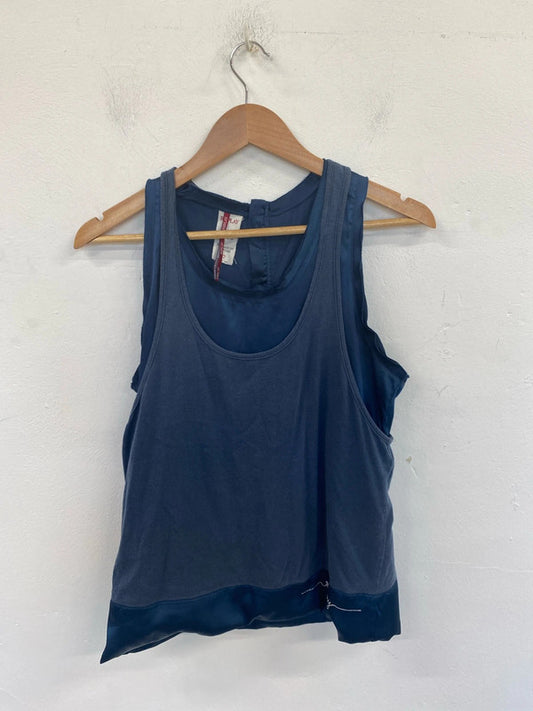 Replay Stylish Sea Green Layered Vest Top Size S SW001