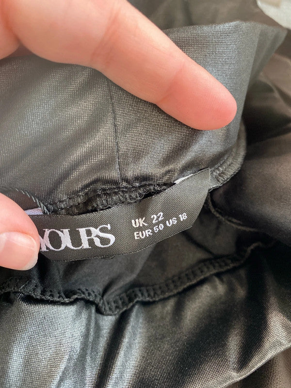 Bundle 5 M&S & Yours Chic Faux Leather Trousers UK 22 RM002