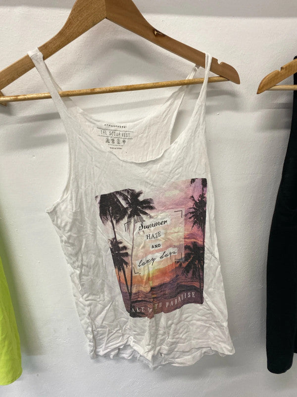 Fabulous Bundle of ladies tanks UK6-8 neon summer festivals LK006