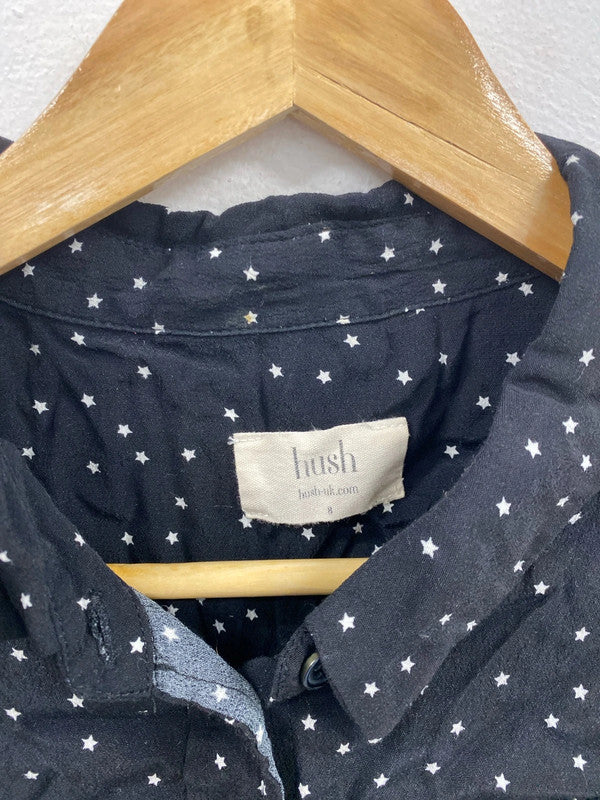 Hush Fabulous Black & White Starry Shirt UK 8 SN002
